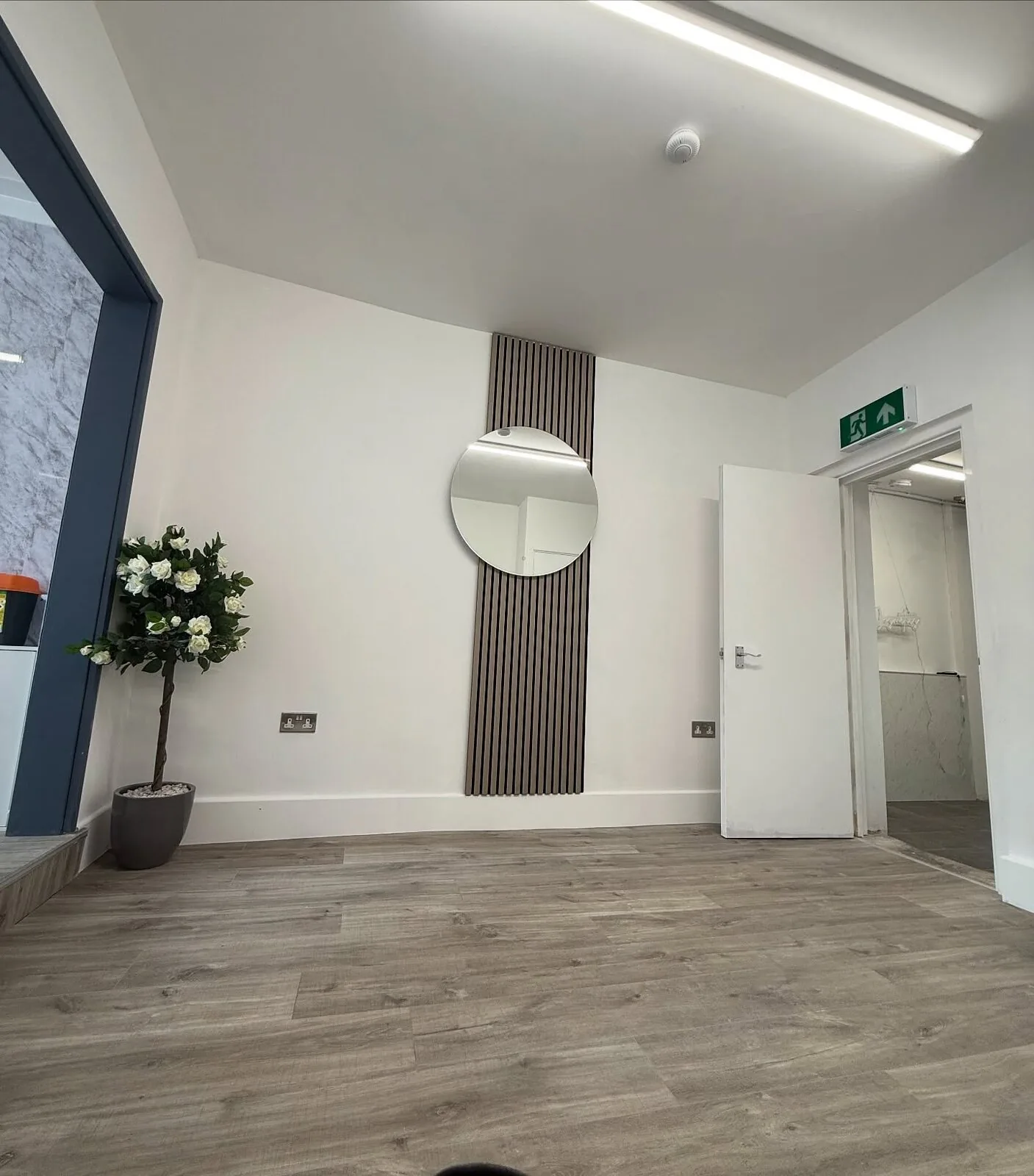 Interior of the Elite Cosmetics treatment studio.