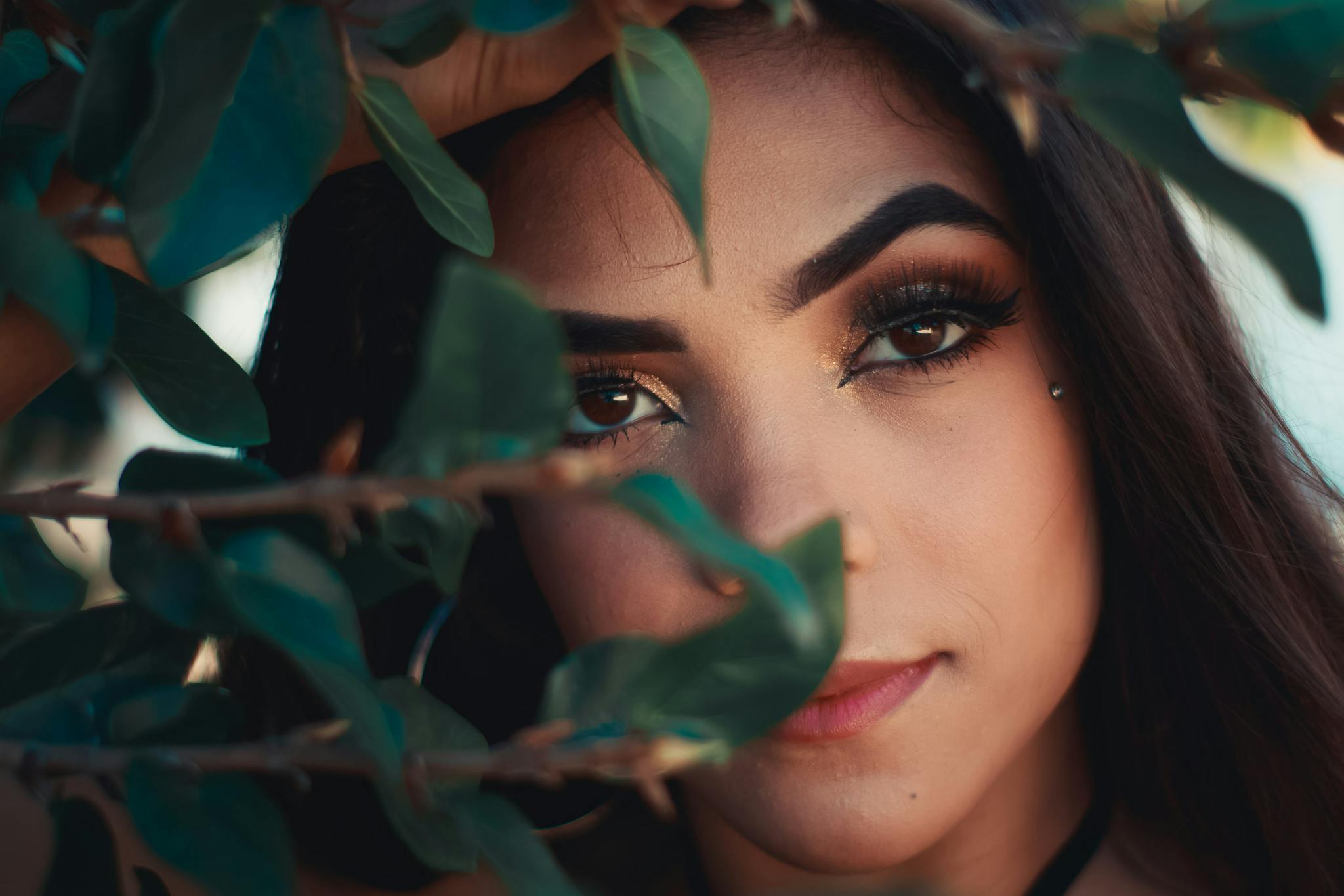 soft lip blush style portrait detail
